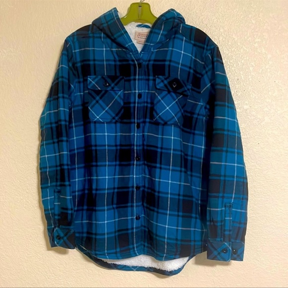 Boston Traders Jackets \u0026 Coats | Boston Traders Women's Quilted Long Sleeve Plush Lined Flannel Shirt Jac | Color: Black/Blue | Size: M | Pinklady17's